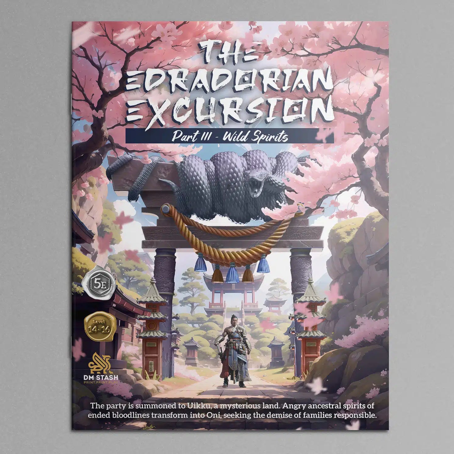 Spirits from the East - DND 5e Starter Campaign - Full Set 15 Figures + Maps + DnD miniature 3D printed resin figure alternate angle