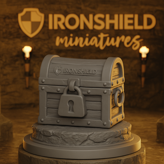 Iron Chest Box - Welcome Bribe DnD miniature 3D printed resin tabletop RPG figure