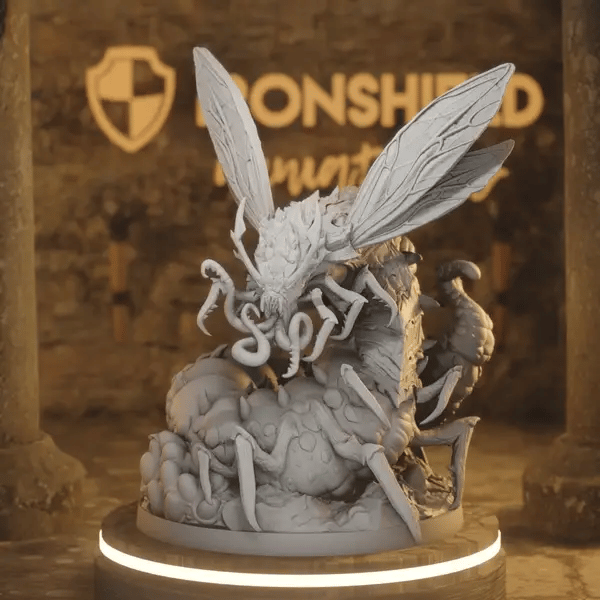 Corpse Bloater Queen DnD miniature 360 turntable animation