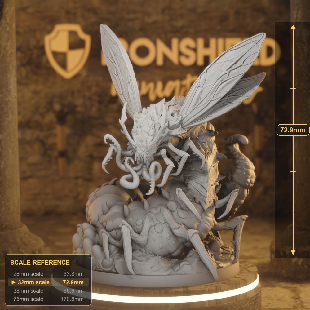 Corpse Bloater Queen Monstrosity DnD miniature 3D printed resin tabletop RPG figure
