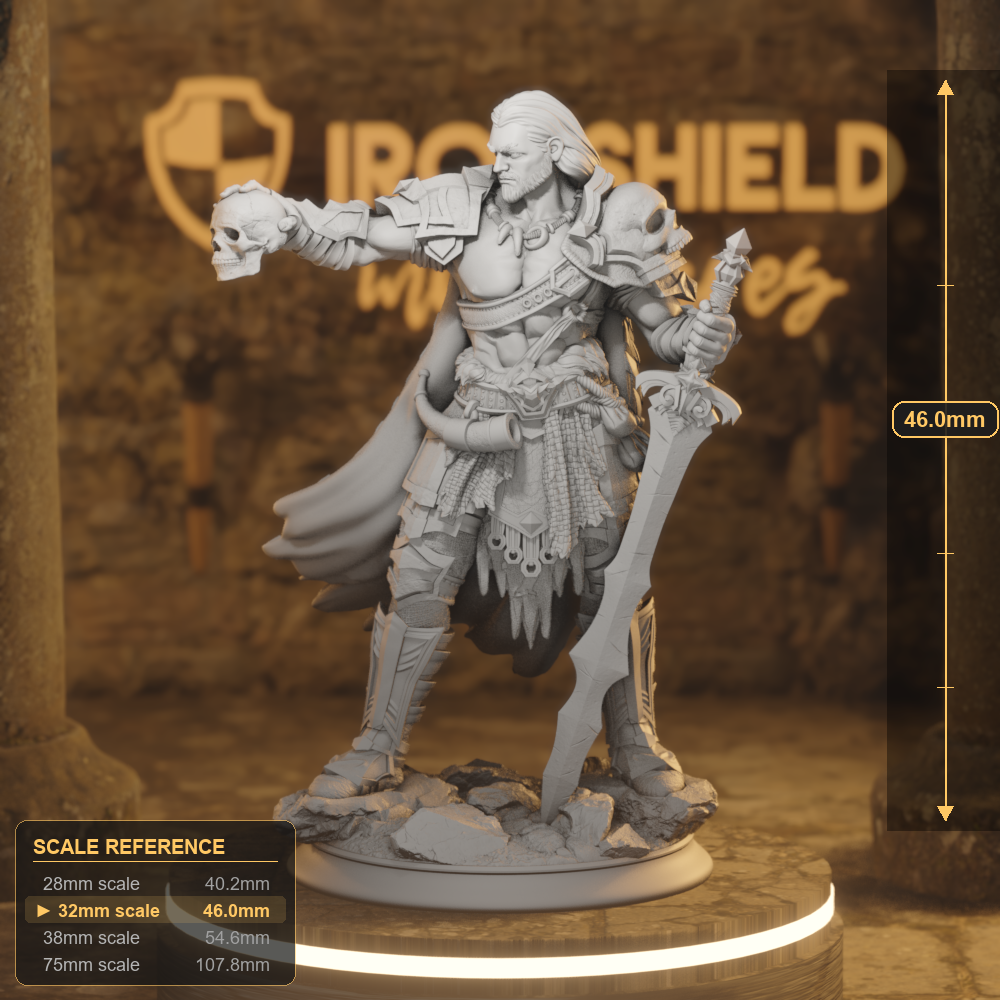 Corsicus Human Human Fighter DnD miniature 3D printed resin tabletop RPG figure