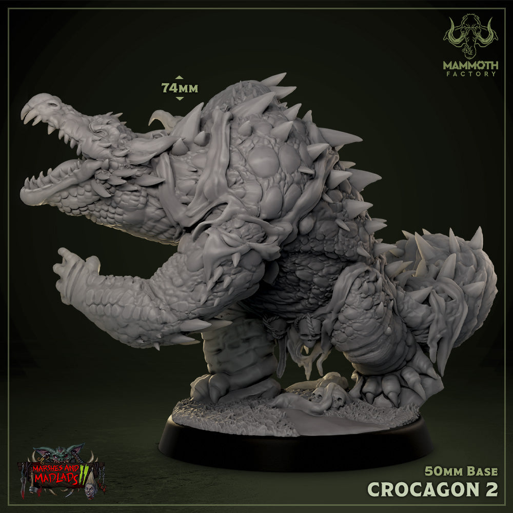 Crocagon 2 – Beast Monster | D&D Resin Figure – IronShield Army