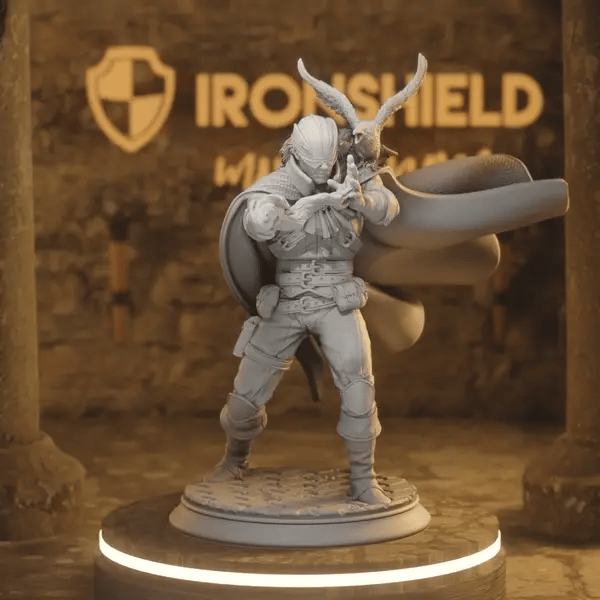Crow Eyes DnD miniature 360 turntable animation
