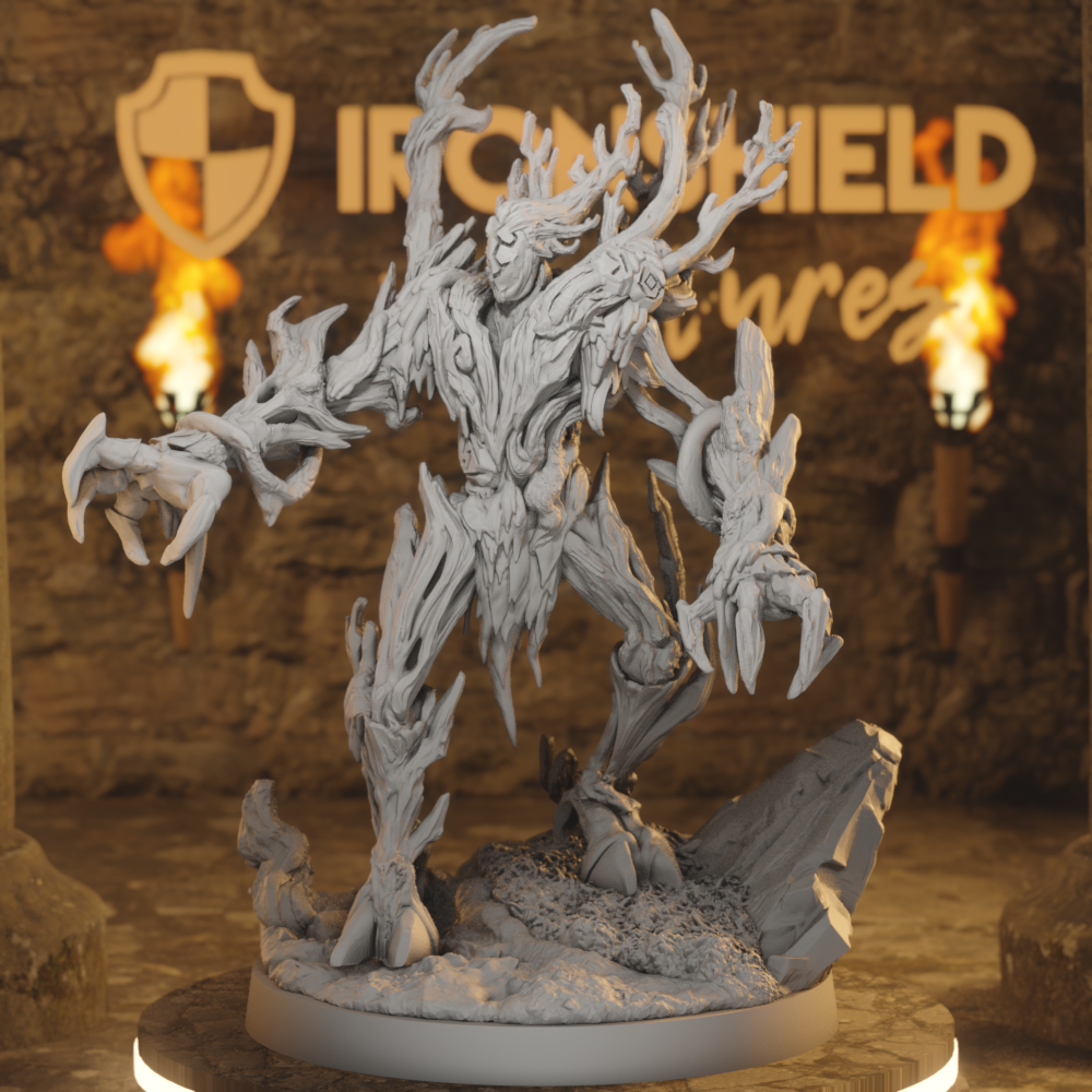 Deathroot Warden 1 Plant DnD miniature 3D printed resin tabletop RPG figure