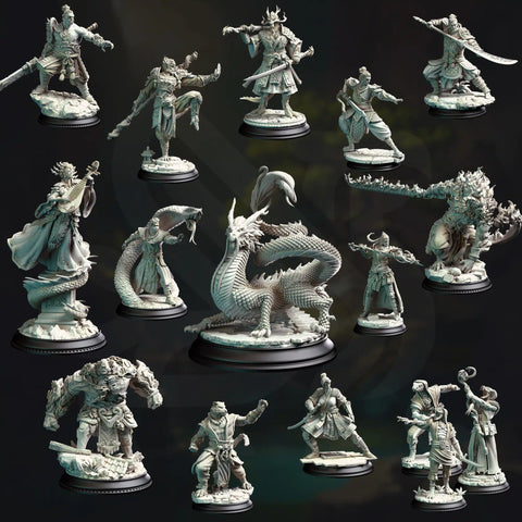 An Eastern Journey - DND 5e Starter Campaign - Full Set 16 Figures + Maps + Characters Sheets D&D