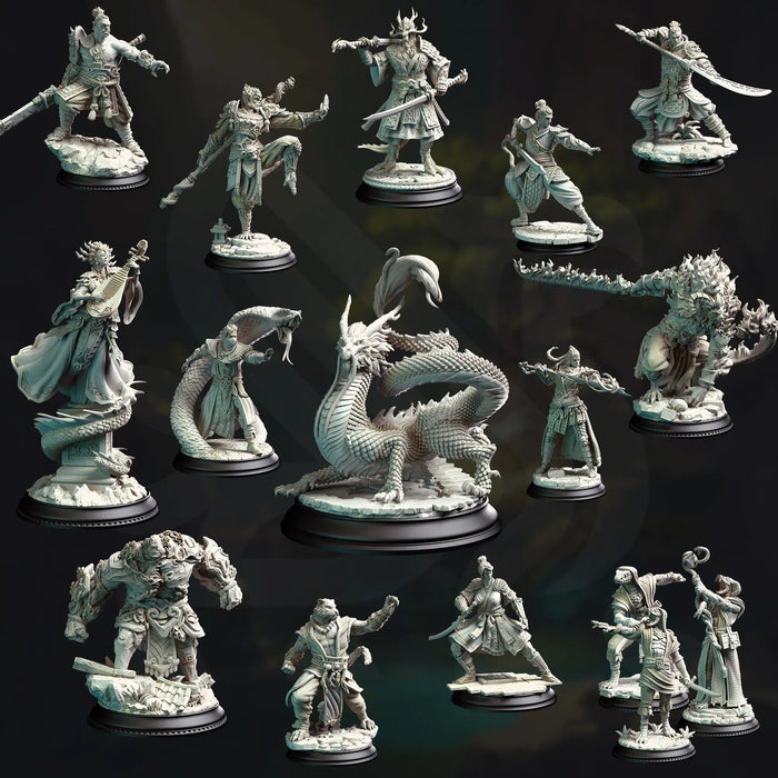 Eine Reise in den Osten – DND 5e Starter-Kampagne – Komplettset mit 16 Figuren + Karten + Charakterbögen D&amp;D 