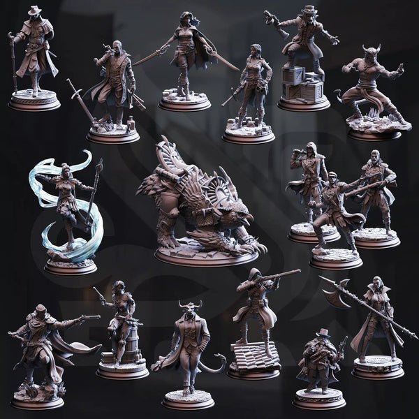 Law & Disorder - Full Set 17 City Guard Crime Syndicate Miniatures | DnD Tabletop RPG | DM Stash
