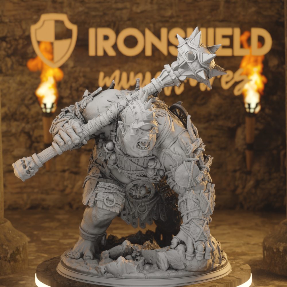 Deimos the Dreadmaker - Giant Barbarian Escaped Experiment DnD miniature 3D printed resin tabletop RPG figure
