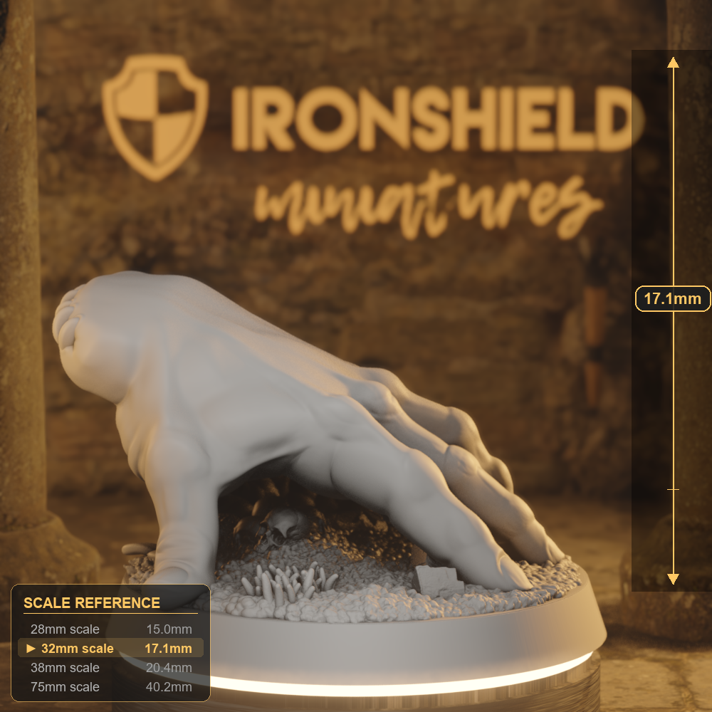 Digit Undead Monster DnD miniature 3D printed resin tabletop RPG figure