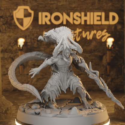 Draco warrior Demon Fighter Monster Undead DnD miniature 3D printed resin tabletop RPG figure