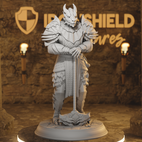 Dragonborn Warriors - Dragon Knight Hammer Soldier