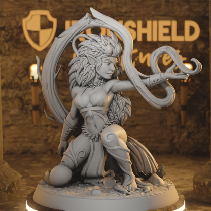 Dryad Woman Dryad Sorcerer Nature Spells DnD miniature 3D printed resin tabletop RPG figure