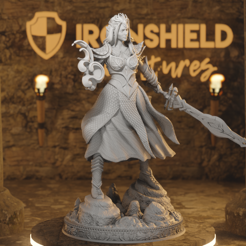 Hex Bladed Warlock - Elaina Naire Figure + base + BONUS print 3d 12k miniature Gift Idea mini | Dungeons & Dragons | Tabletop | DM Stash