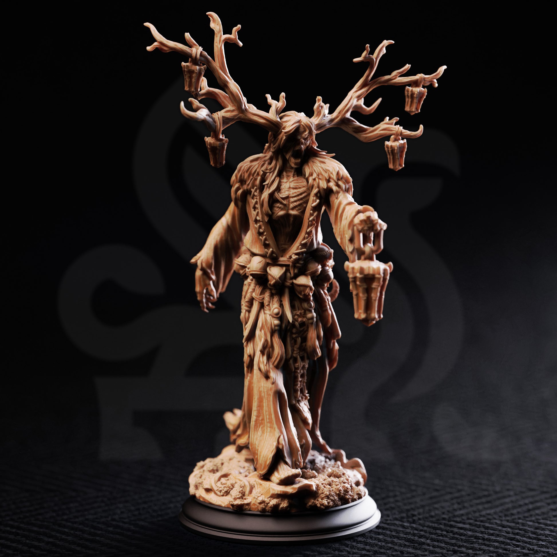 Lykteholder - Undead Draugr DnD miniature 3D printed resin figure alternate angle