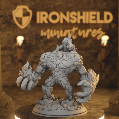 Elemental Golems - Fire Lava Rock