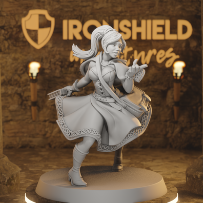 Elisa Village Girl Sorcerer Npc DnD miniature 3D printed resin tabletop RPG figure