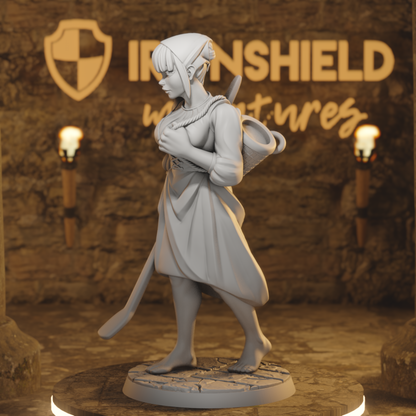 Evy Human Female Village Girl Npc Wanderer DnD miniature 3D printed resin tabletop RPG figure