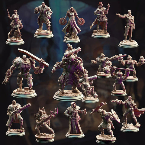 Cogs of Revolution - DND 5e Starter Campaign - Full Set 16 Figures + Maps + Characters Sheets D&D
