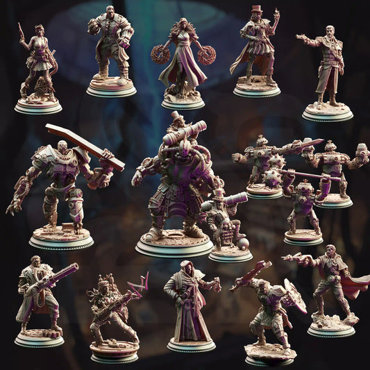 Cogs of Revolution - DND 5e Starter Campaign - Full Set 16 Figures + Maps + Characters Sheets D&D