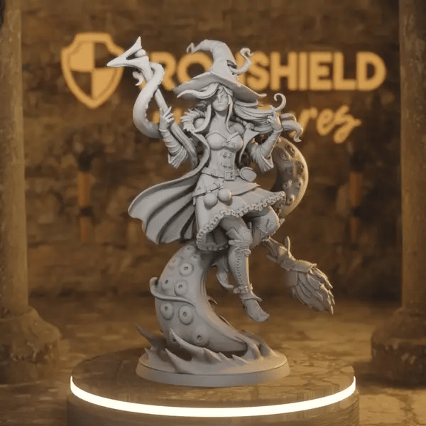 Fiora Goode DnD miniature 360 turntable animation