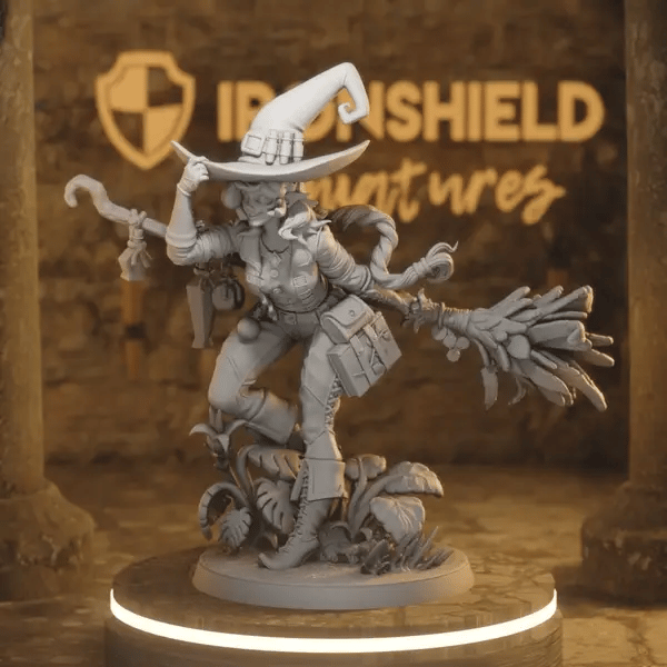 Flaurie Goode DnD miniature 360 turntable animation