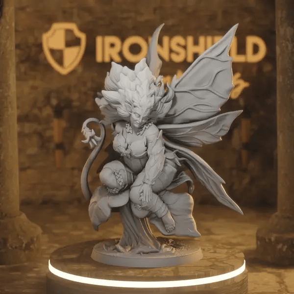 Flower Matron DnD miniature 360 turntable animation