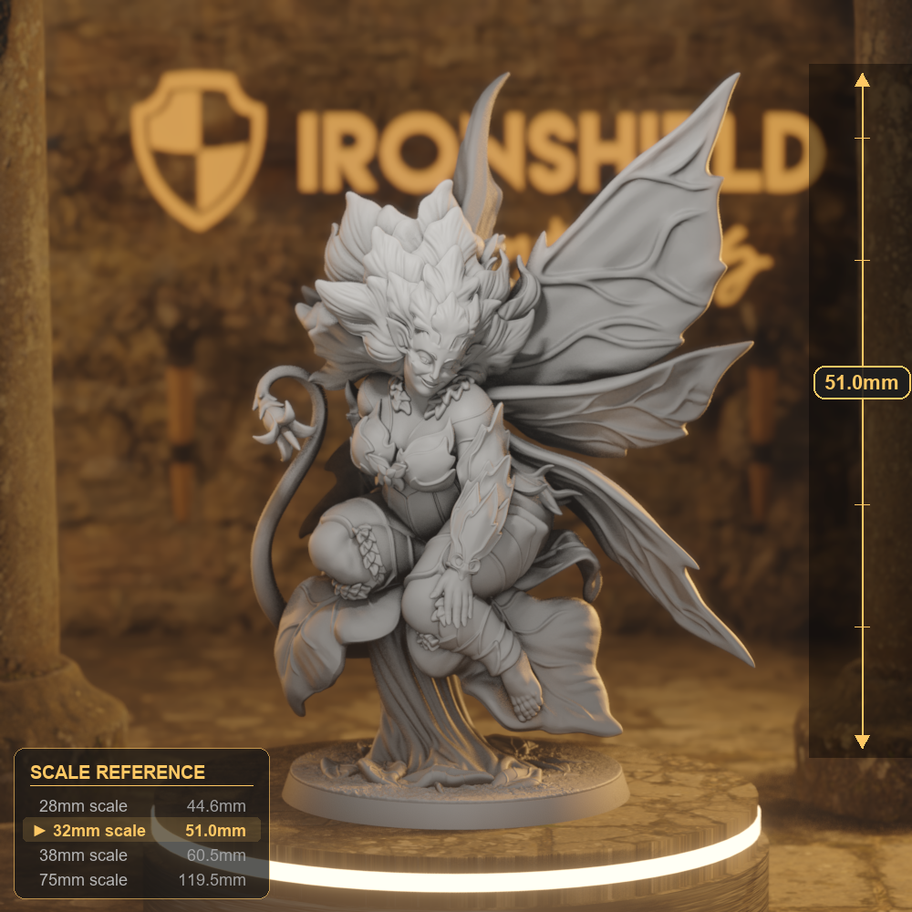 Flower Matron Fey DnD miniature 3D printed resin tabletop RPG figure