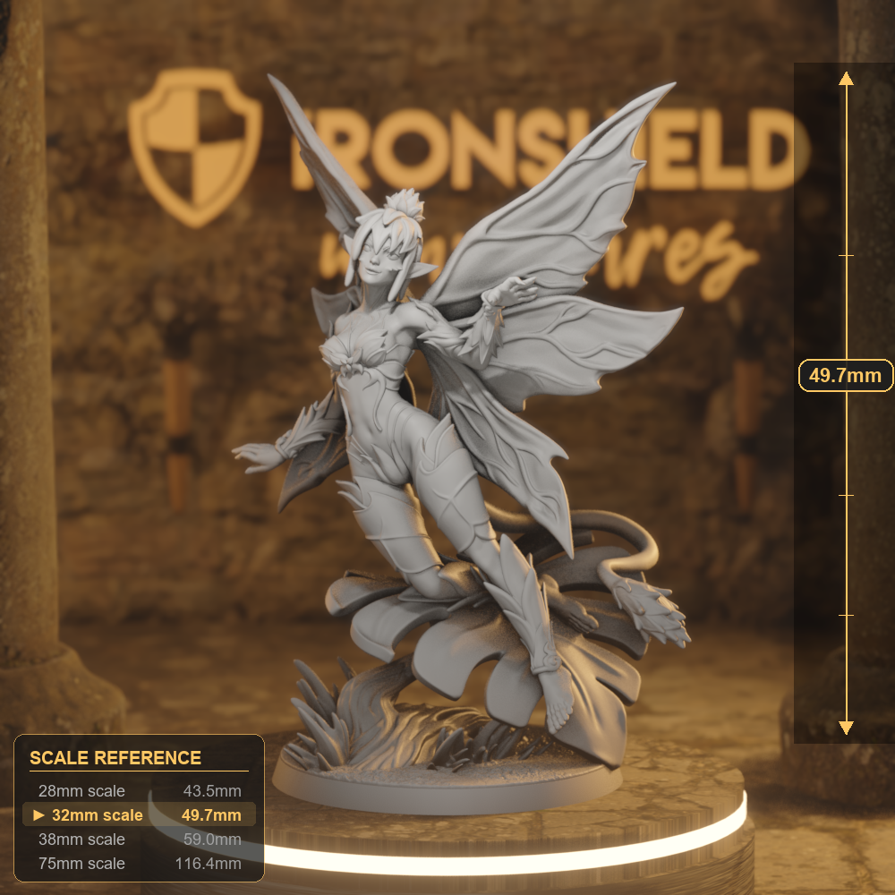 Flower Sprite 1 Fey DnD miniature 3D printed resin tabletop RPG figure