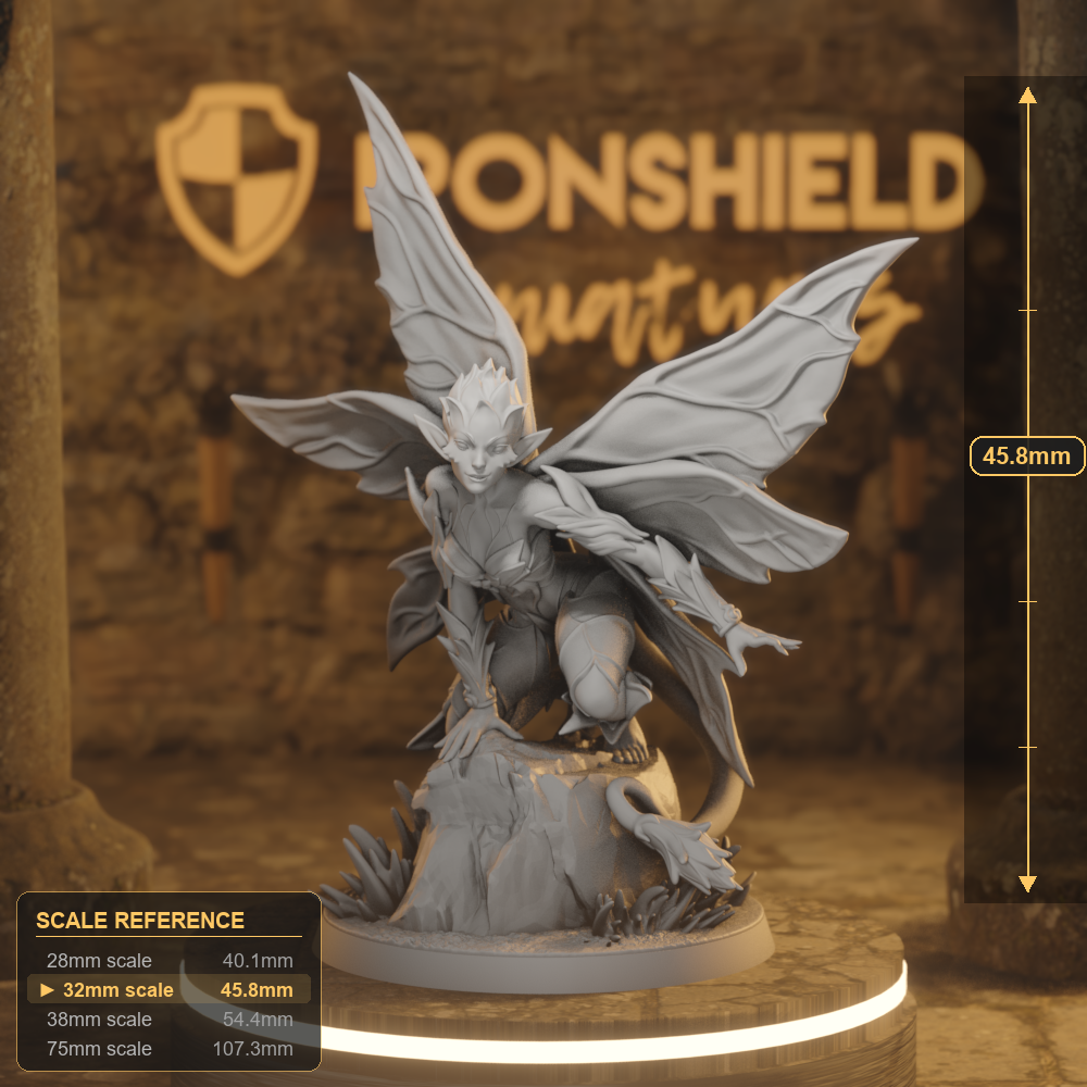 Flower Sprite 2 Fey DnD miniature 3D printed resin tabletop RPG figure