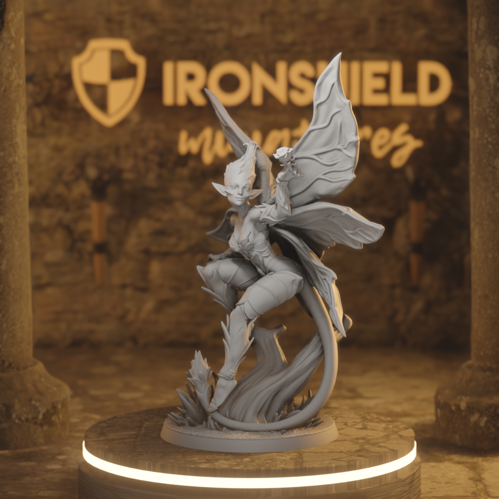 Flower Sprite 3 Fey DnD miniature 3D printed resin tabletop RPG figure