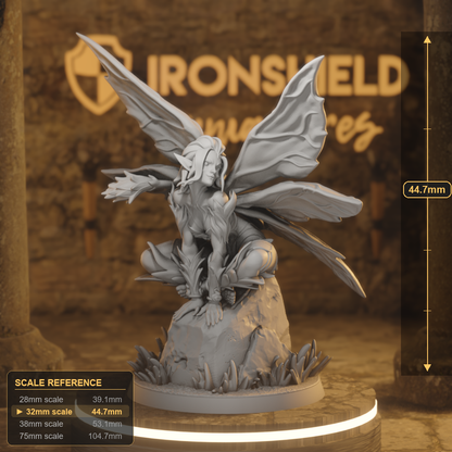 Flower Sprite 4 Fey DnD miniature 3D printed resin tabletop RPG figure