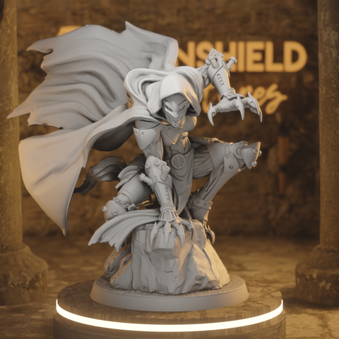 Forgeborn Neutralizer - Hooded Warforged Construct Rogue Assassin Clawed Infiltrator