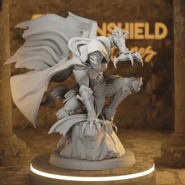 Forgeborn Neutralizer DnD miniature 360 turntable animation