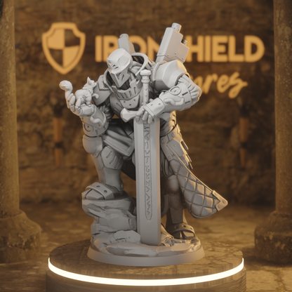 Forgeborn Paragon Construct Paladin DnD miniature 3D printed resin tabletop RPG figure