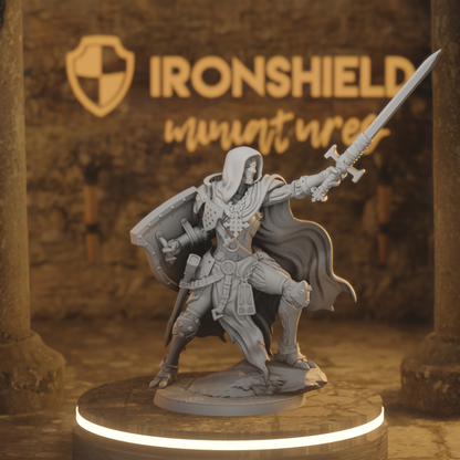 Forgeborn Templar 2 Construct Paladin DnD miniature 3D printed resin tabletop RPG figure