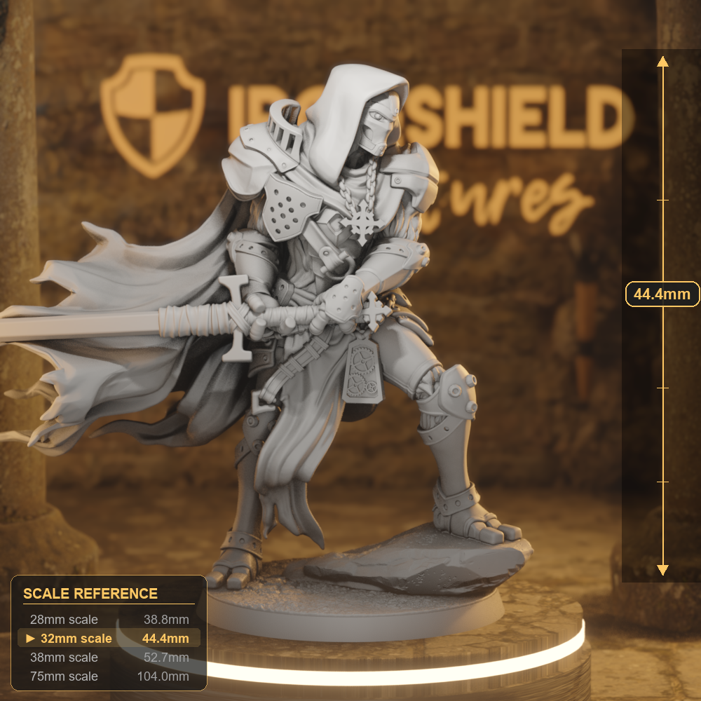 Forgeborn Templar 4 Construct Paladin DnD miniature 3D printed resin tabletop RPG figure
