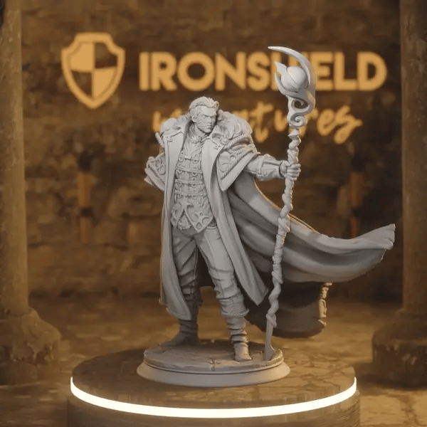 Frederik Vahlen Professor DnD miniature 360 turntable animation