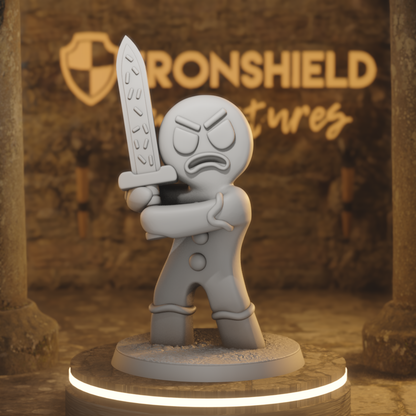 Gingerbrute 1 Construct DnD miniature 3D printed resin tabletop RPG figure
