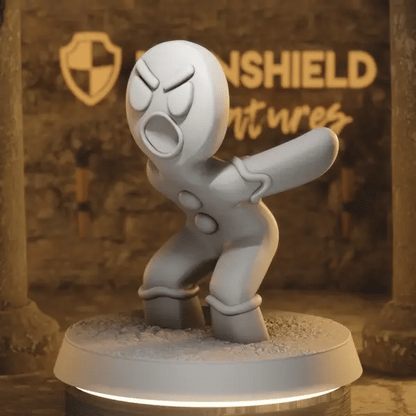 Gingerbrute 2 DnD miniature 360 turntable animation