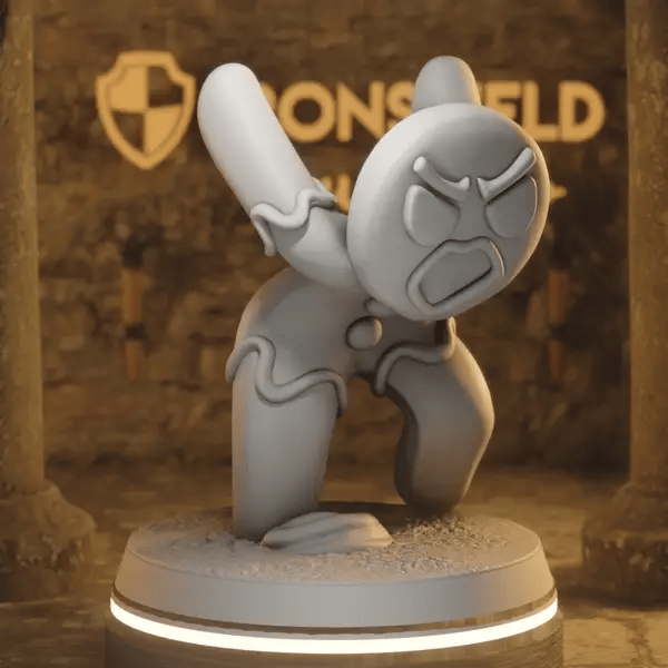Gingerbrute 3 DnD miniature 360 turntable animation