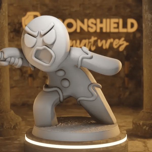 Gingerbrute 4 DnD miniature 360 turntable animation