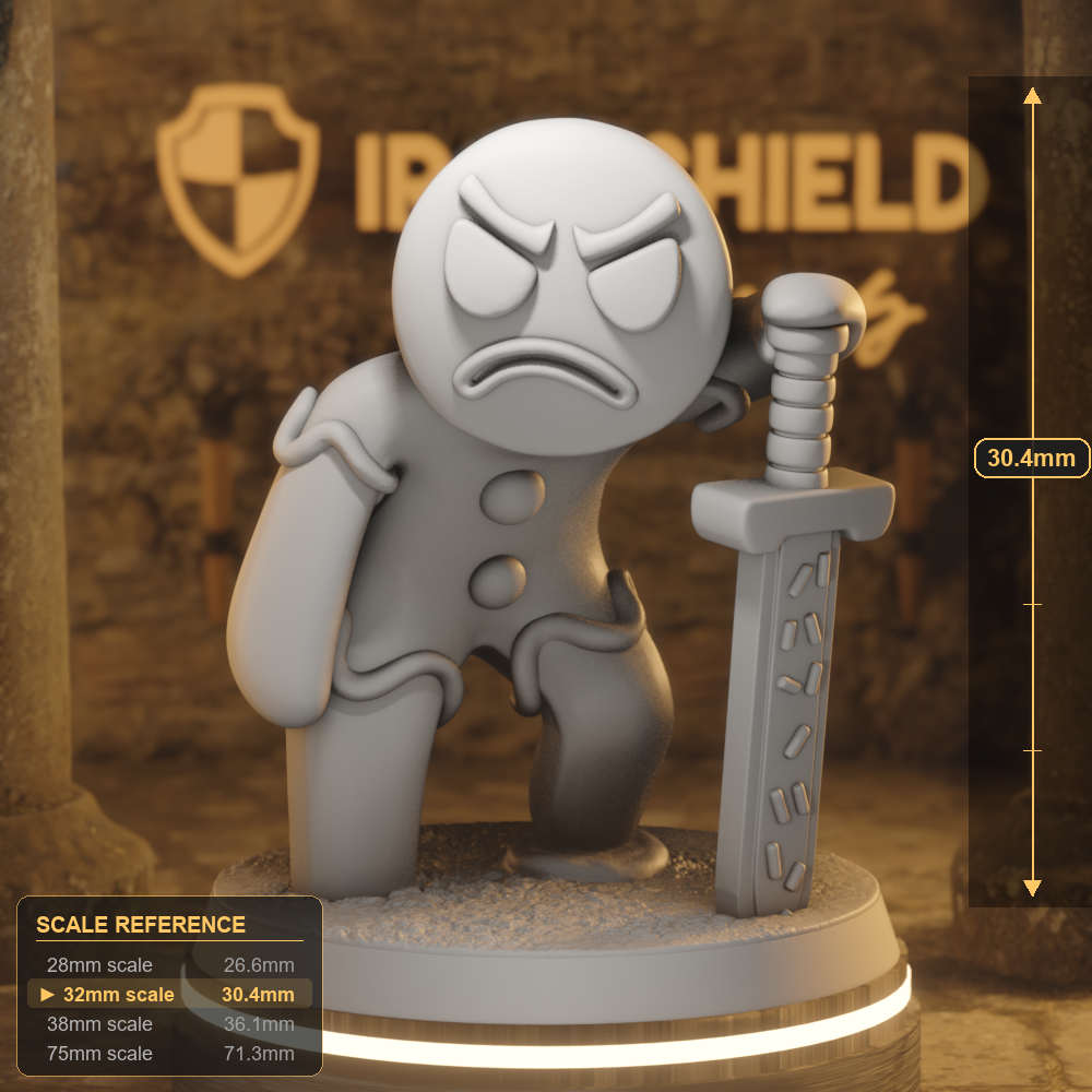 Gingerbrute 5 Construct DnD miniature 3D printed resin tabletop RPG figure