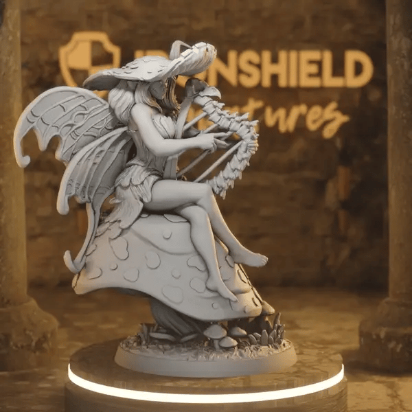 Glade Minstrel 1 DnD miniature 360 turntable animation