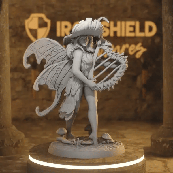 Glade Minstrel 2 DnD miniature 360 turntable animation
