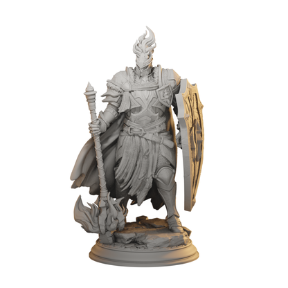 Glancalion Human Paladin DnD miniature 3D printed resin tabletop RPG figure
