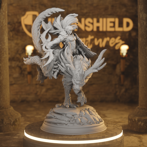 Glynbel Mounted High Elf Priestess Ranger Archer
