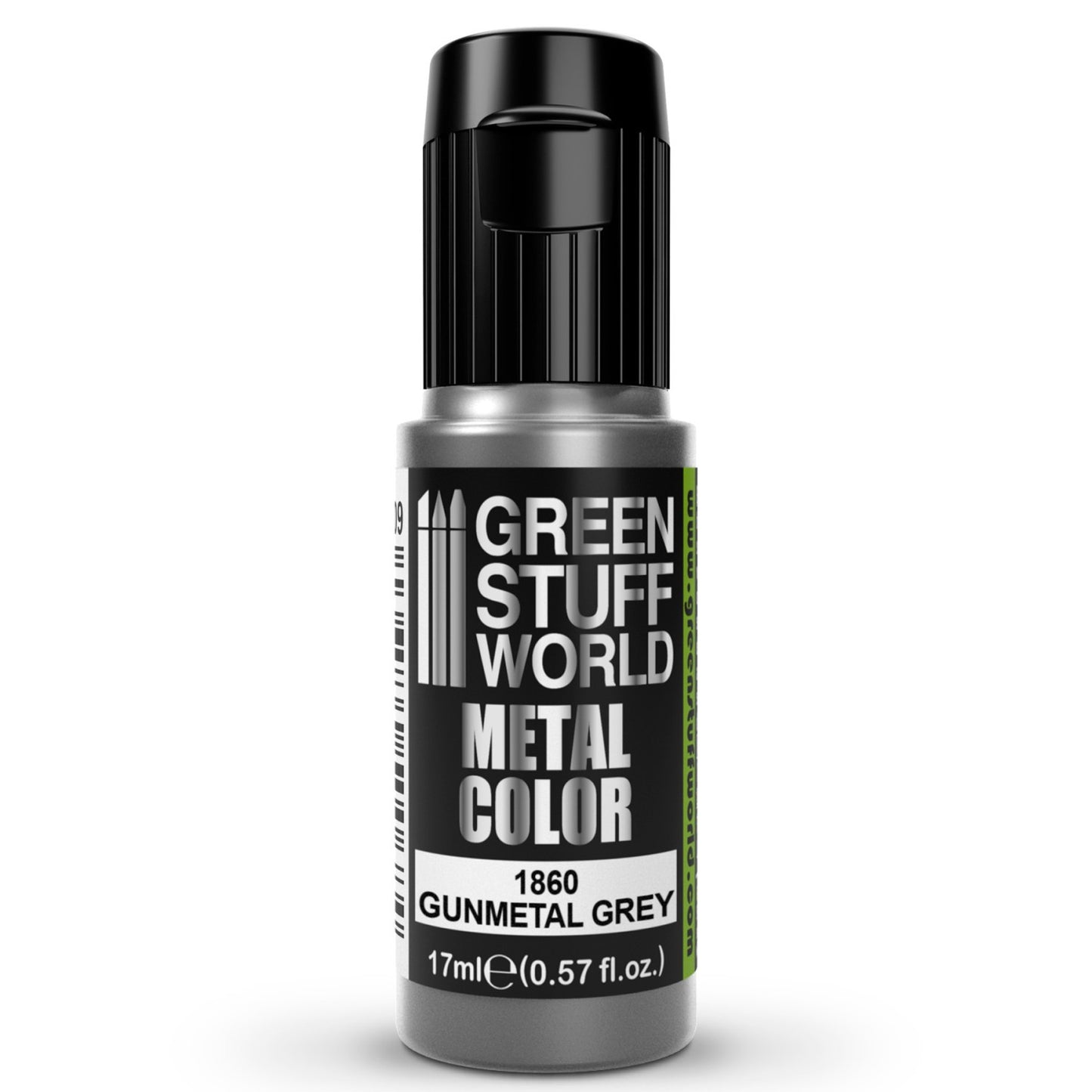 Green Stuff World Acrylic Metal Paint - GUNMETAL GREY 17ml - view 2