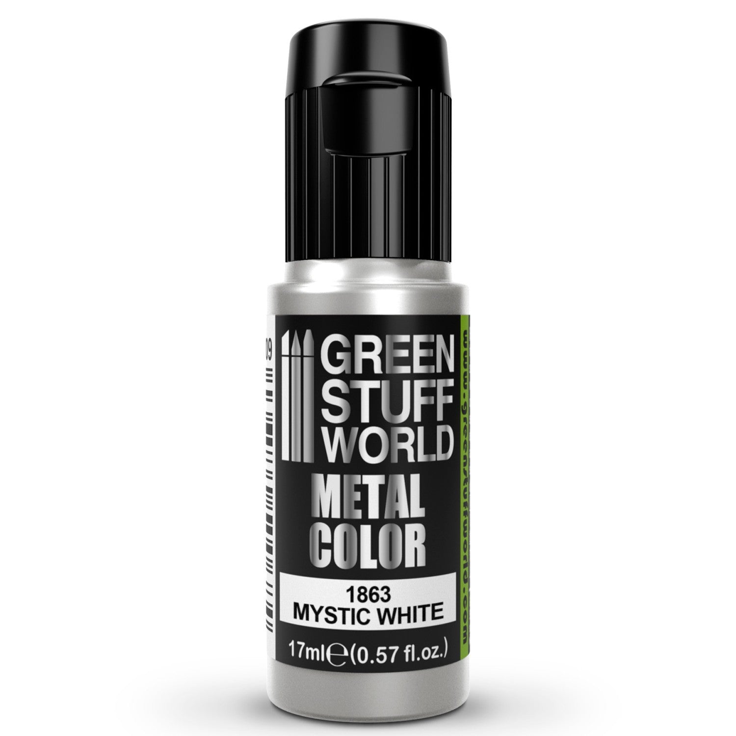 Green Stuff World Acrylic Metal Paint - MYSTIC WHITE 17ml - view 2