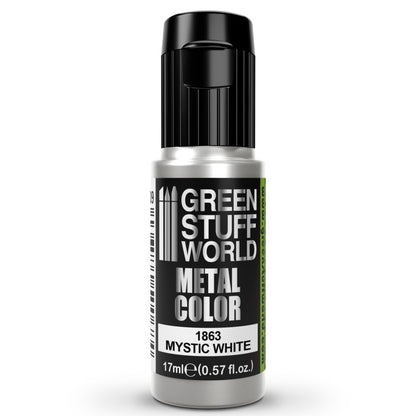 Green Stuff World Acrylic Metal Paint - MYSTIC WHITE 17ml - view 2