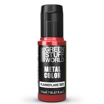 Green Stuff World Acrylic Metal Paint - VIVID Flameflare Red 17ml - view 2
